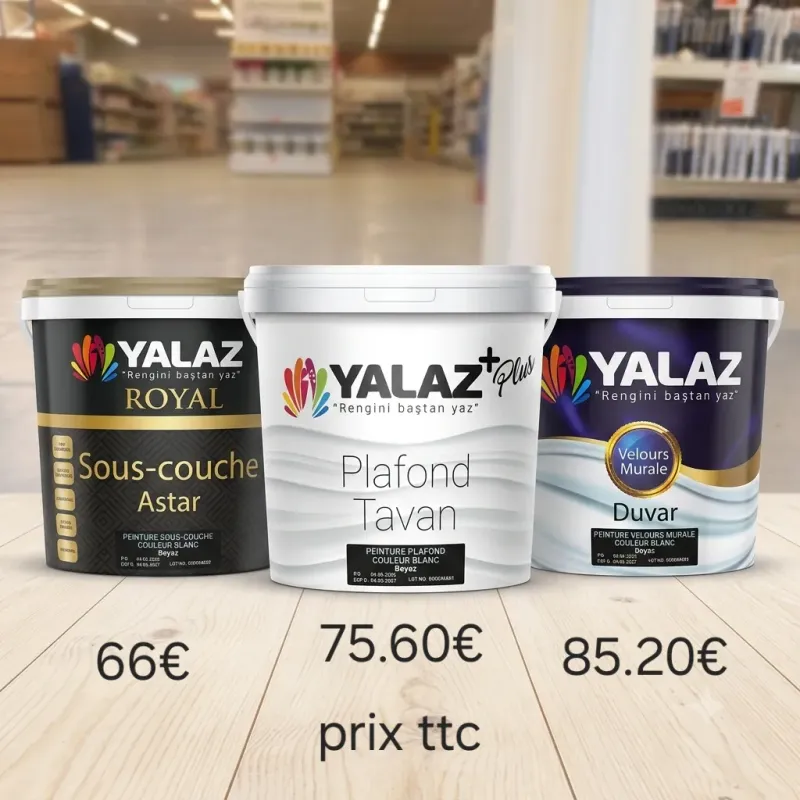 3 model Peinture  blanc sous-couche,  mate plafond  et velours murale - Photo 1