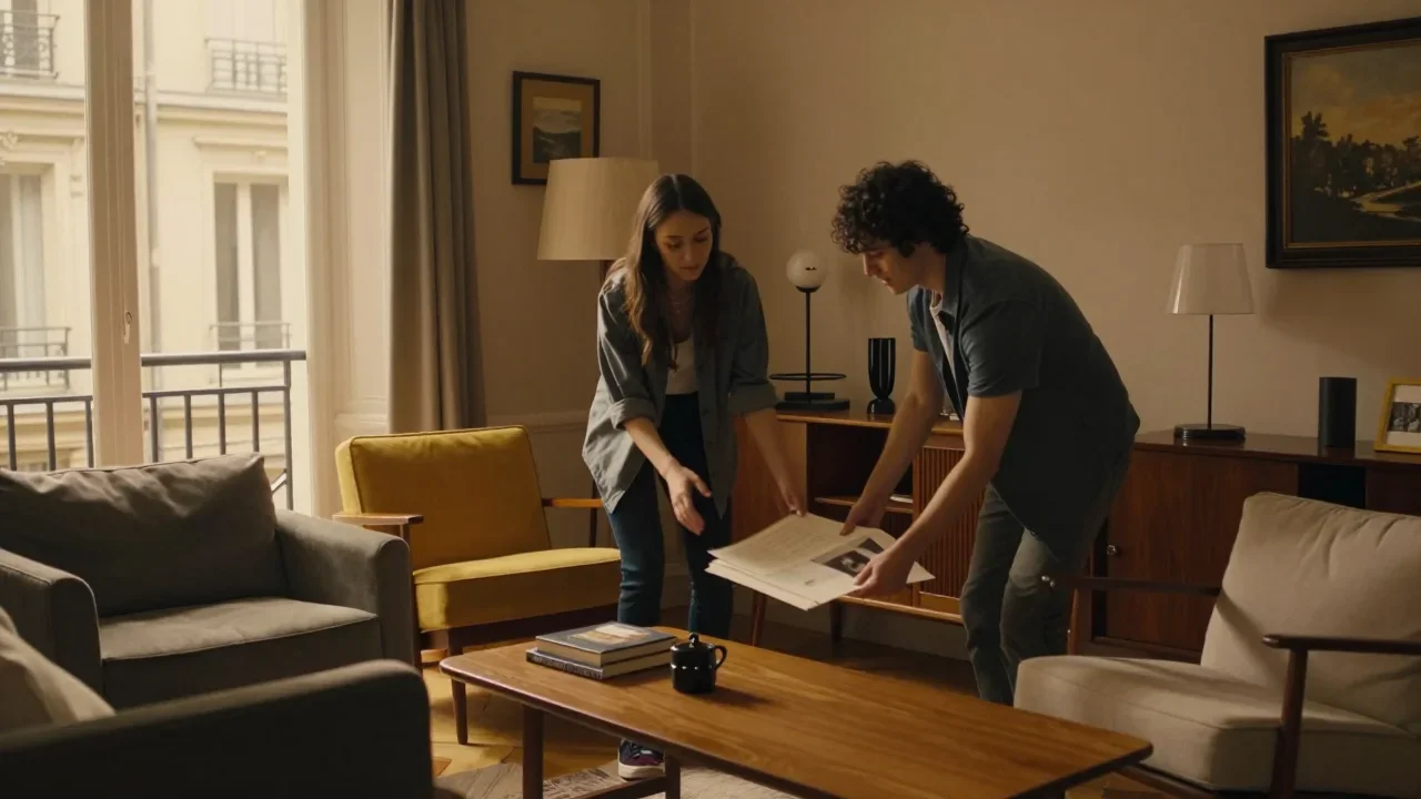 Bouilloire inox d'occasion posée sur son socle, joint visible et étiquette technique lisible