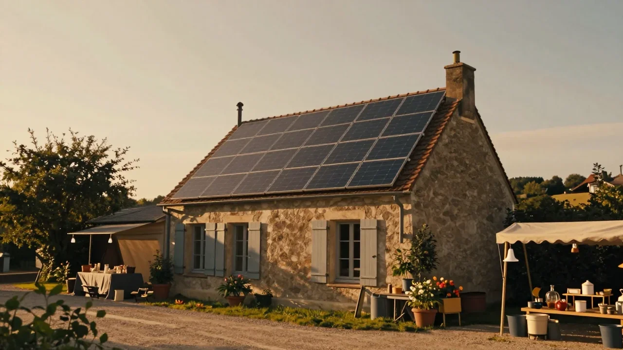 Amplificateur guitare à lampes sur table en bois, photographié sous lumière naturelle avec fiches techniques visibles