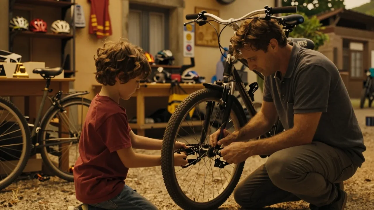 Machine à coudre Brother noire sur table blanche avec accessoires disposés