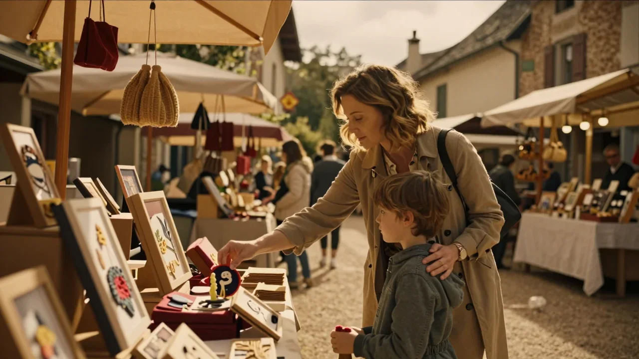 Trépied photo aluminium plié et déplié sur table de travail, montrant les molettes et le plateau rotatif