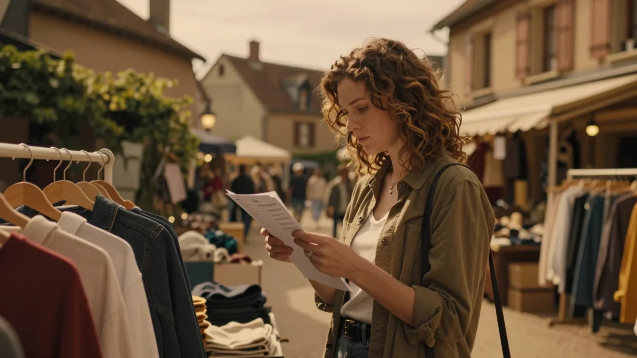 Jeune femme testant les boutons et l'écran d'une Game Boy Color sur un bureau en bois clair