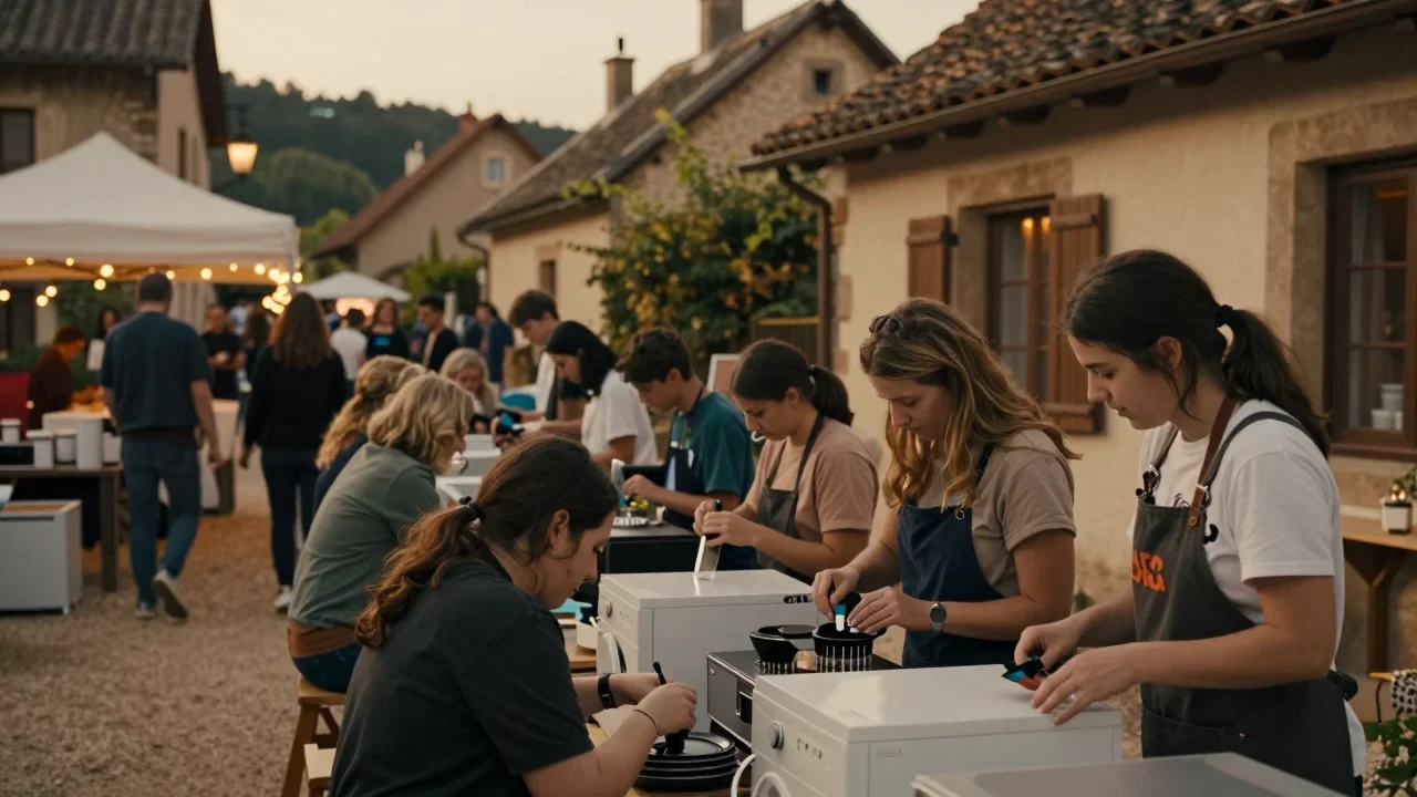 Chaise haute en pin avec inspection des pieds et test du vernis sur le plateau