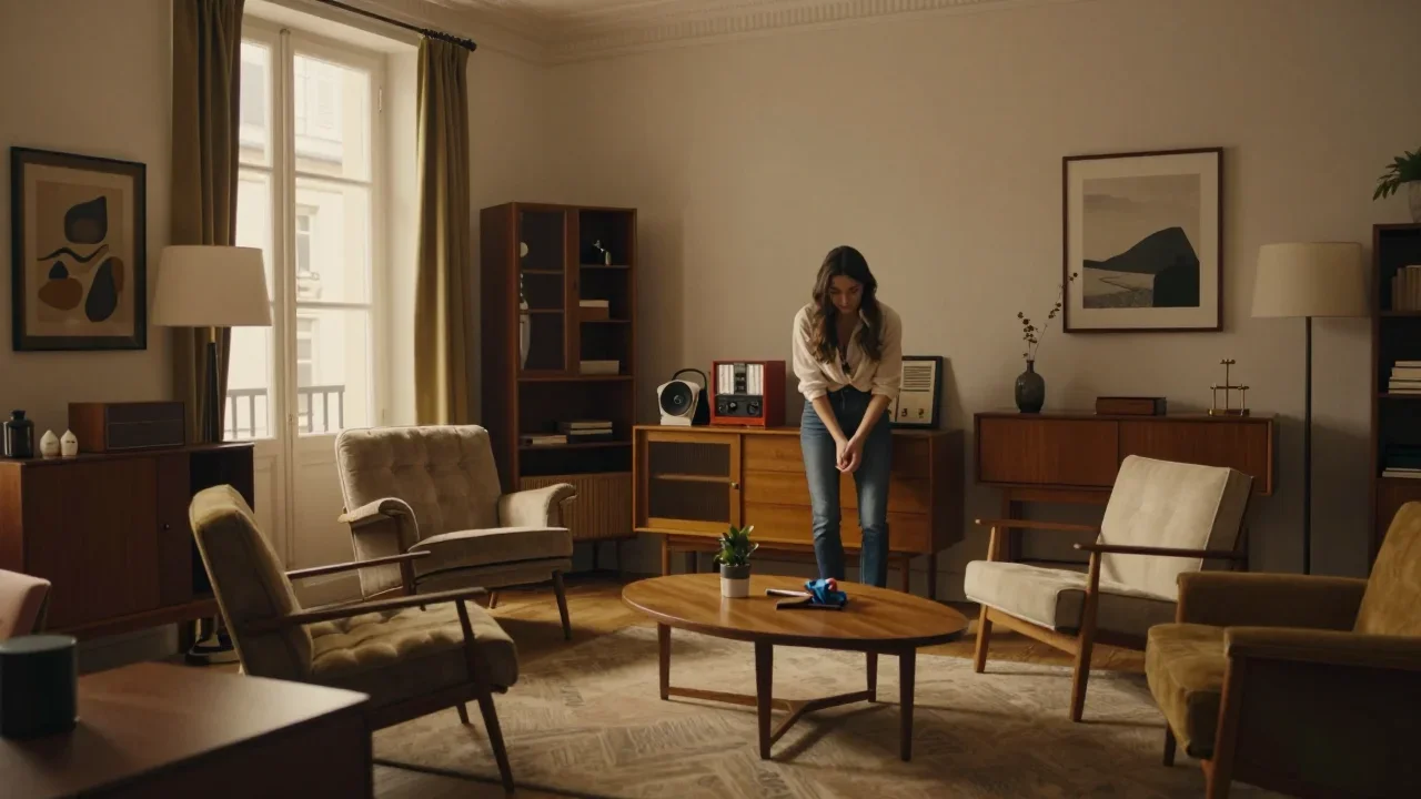 Cocotte en fonte avec revêtement huile de lin brillant et balance de cuisine à côté