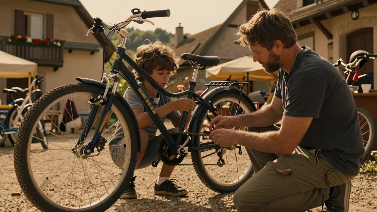 Manette gamer sur table avec test de calibration et accessoires rangés