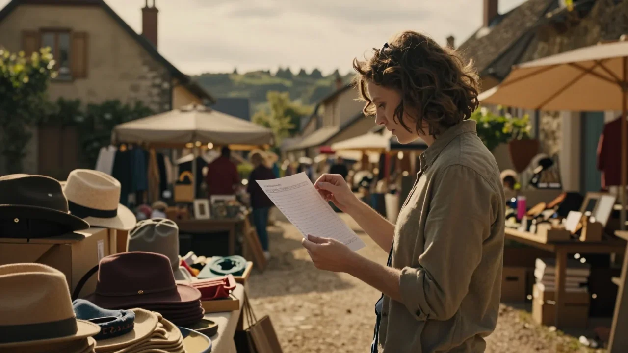 Boîtier argentique vintage sur table de travail avec molette des vitesses visible