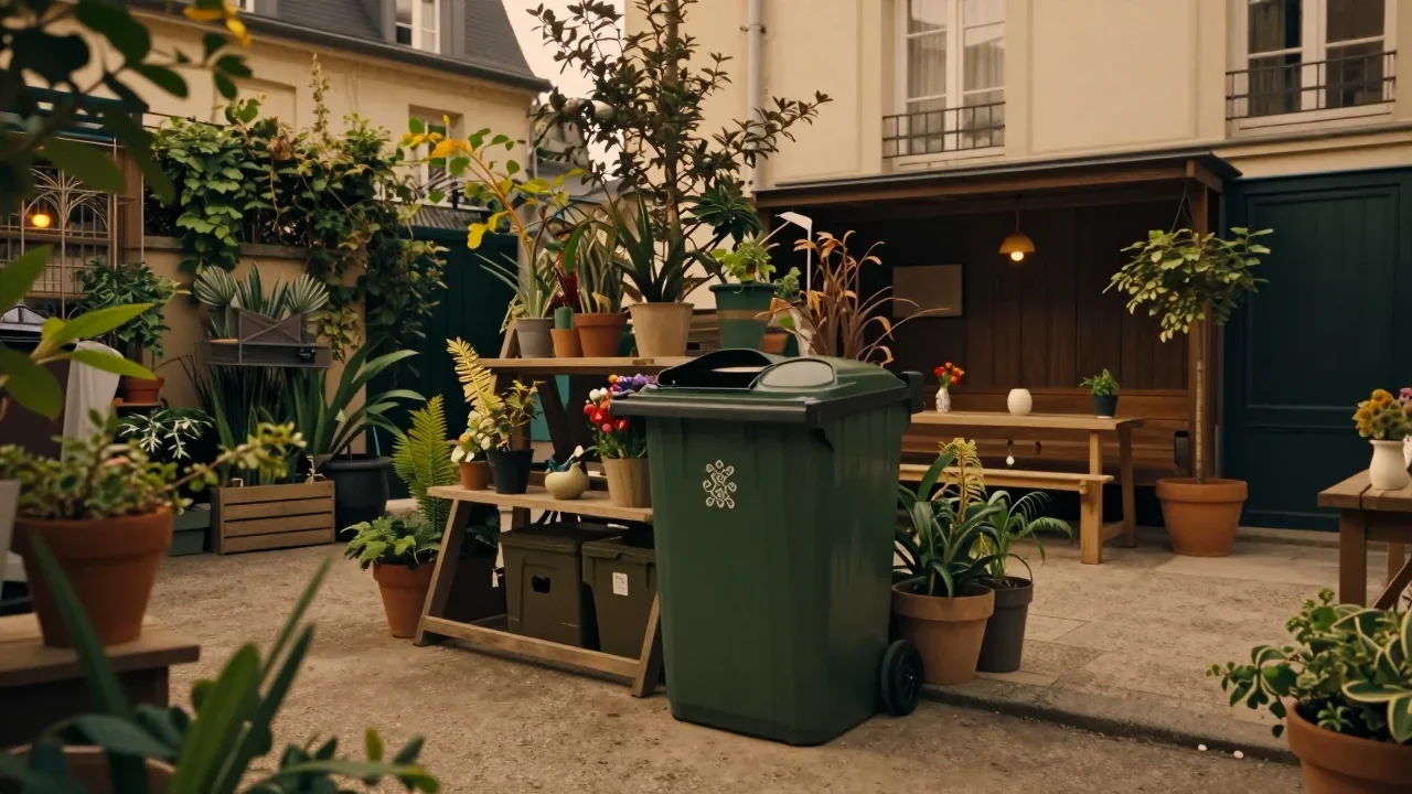 Poussette pliante occasion posée sur sol clair avec freins vérifiés et articulations documentées