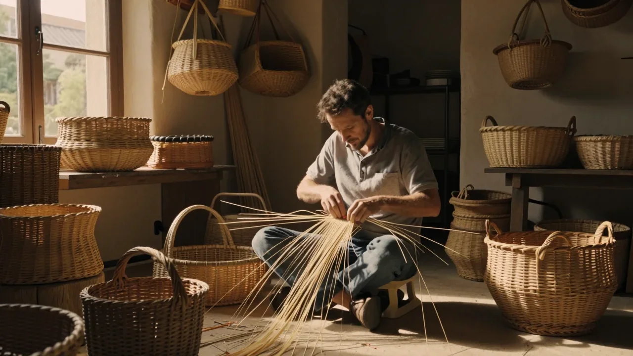 Mains vérifiant la flexibilité d'une palme monobloc et l'élasticité du caoutchouc d'un masque de plongue sur une table claire