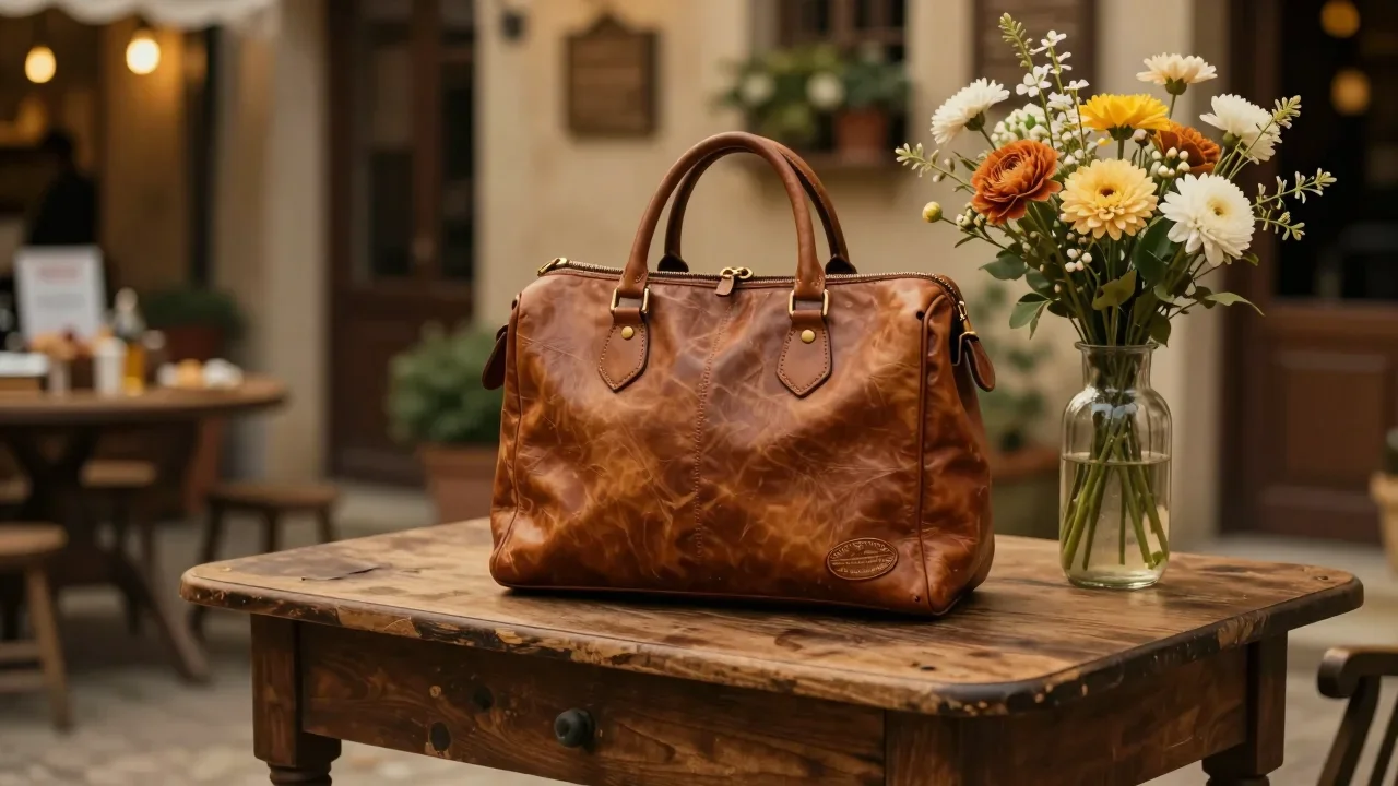 Valise rigide ouverte montrant le compartiment principal et les roulettes pivotantes sur un sol clair