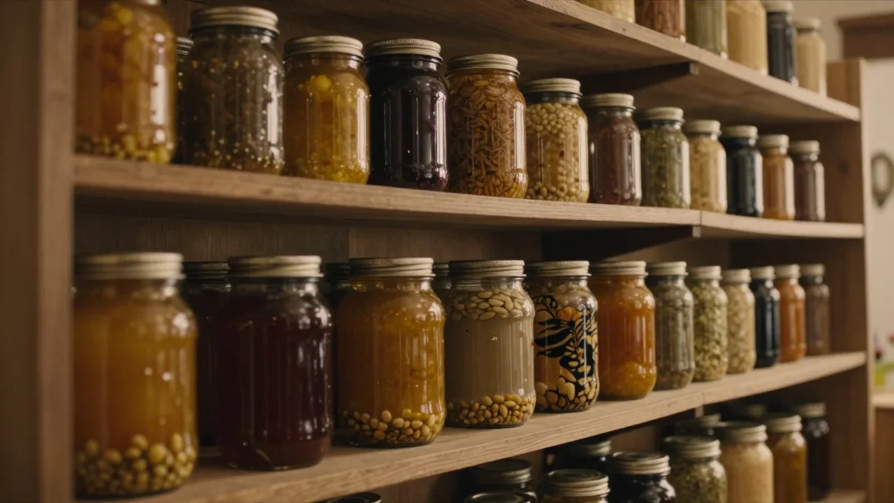 Poêle en fonte restaurée posée sur un carrelage clair avec règle graduée et gouttes d'huile de colza