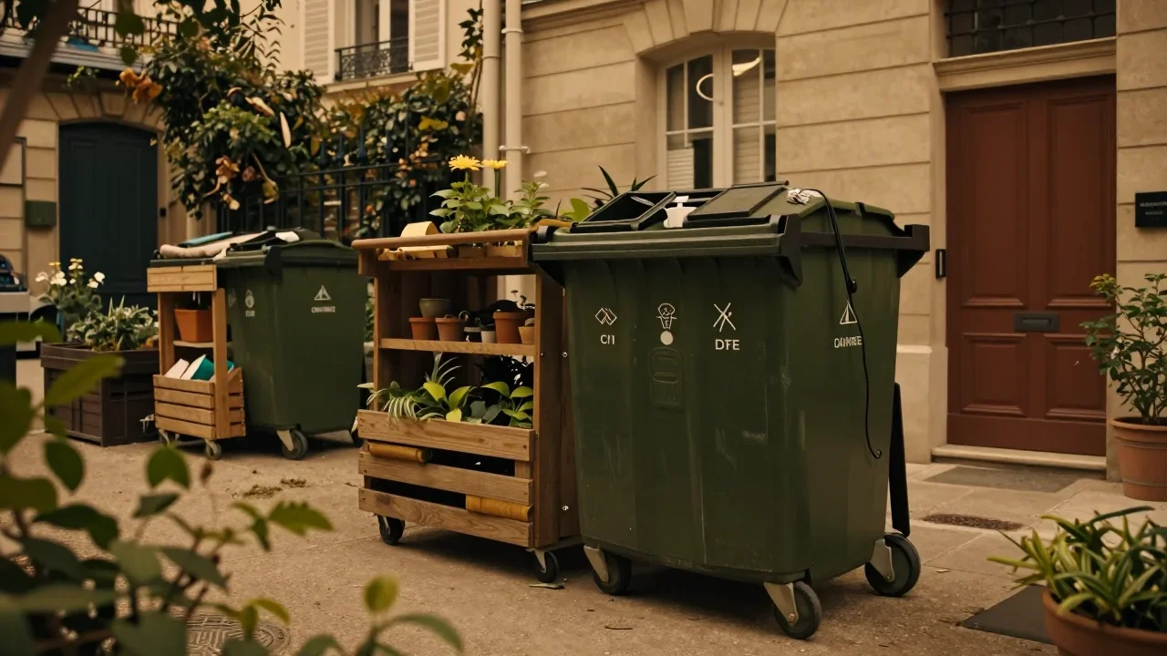Cadre photo en chêne d'occasion posé sur une table claire, préparation des arêtes et contrôle de la vitre avant vente