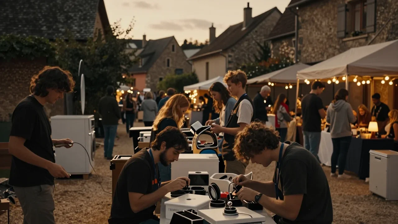 Vinyle avec pochette rigide et cannette centrale intacte posé sur une table en bois naturel, éclairage latéral