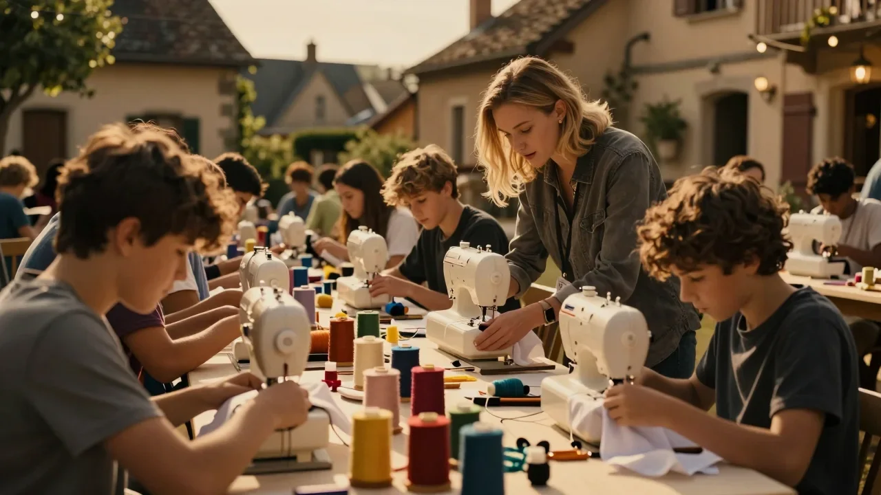 Puzzle en bois démonté sur une table avec boîte d'origine et outils de vérification