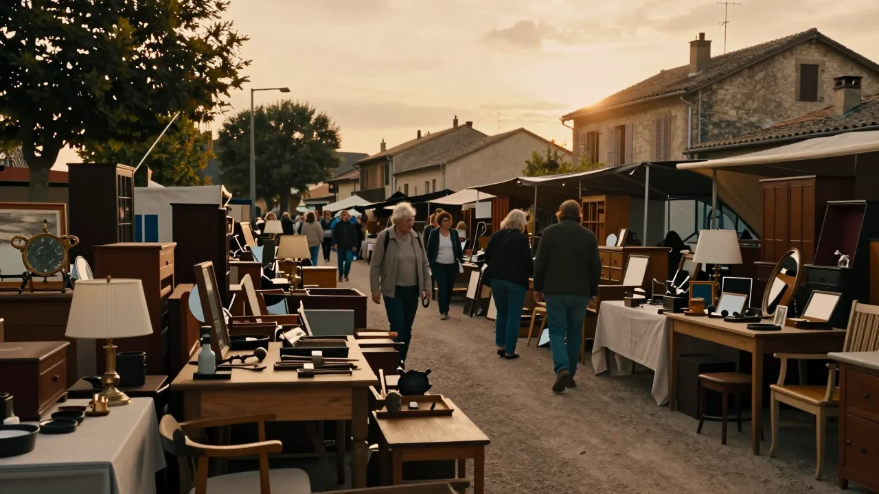 Vêtements soigneusement pliés sur une table lumineuse prêts à être envoyés via une plateforme de revente locale - illustration 2