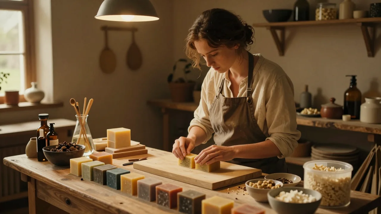 Harmonica vintage démonté sur table de travail avec outils de précision et plaques en cuivre nettoyées - illustration 2