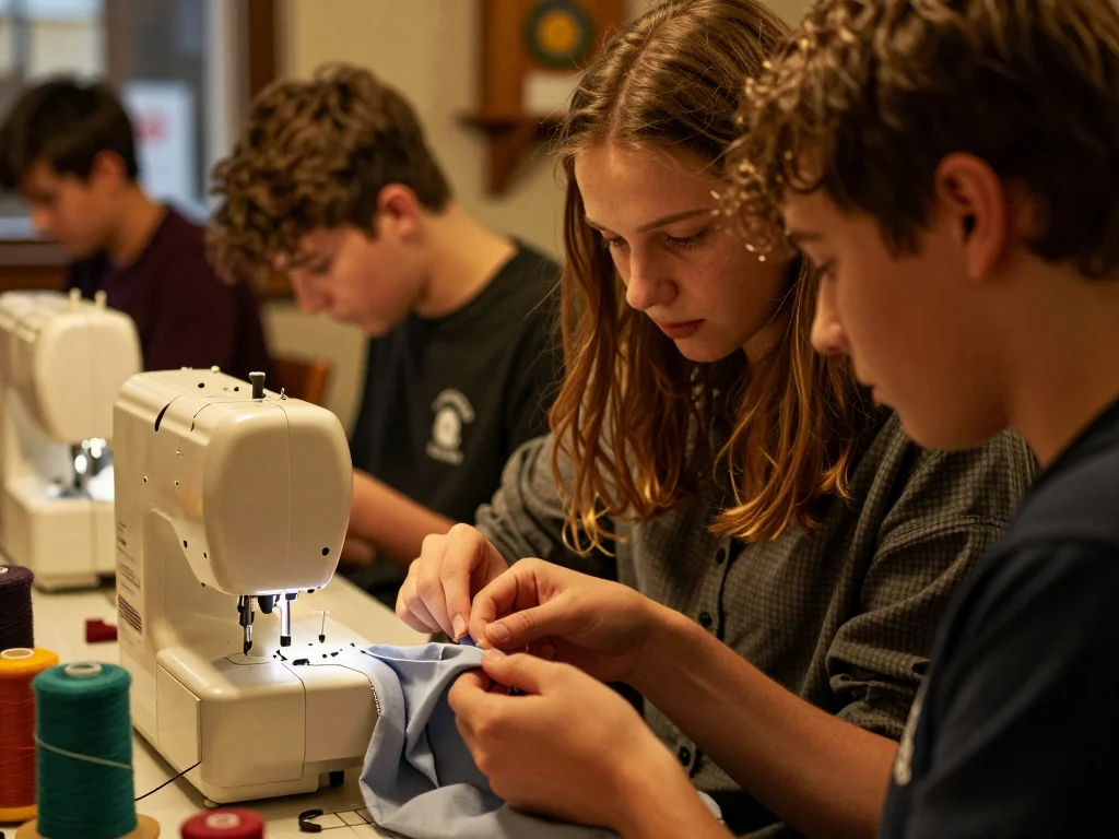 Casque intercom moto sans fil posé sur un guidon en métal brossé avec câbles de connexion visibles - illustration 1