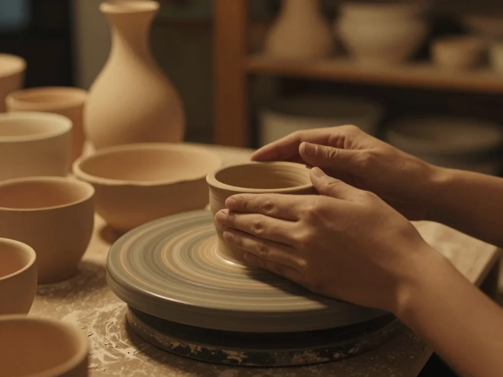 Sac de couchage synthétique déroulé sur une table en bois avec un mètre ruban et une fiche technique à côté - illustration 1