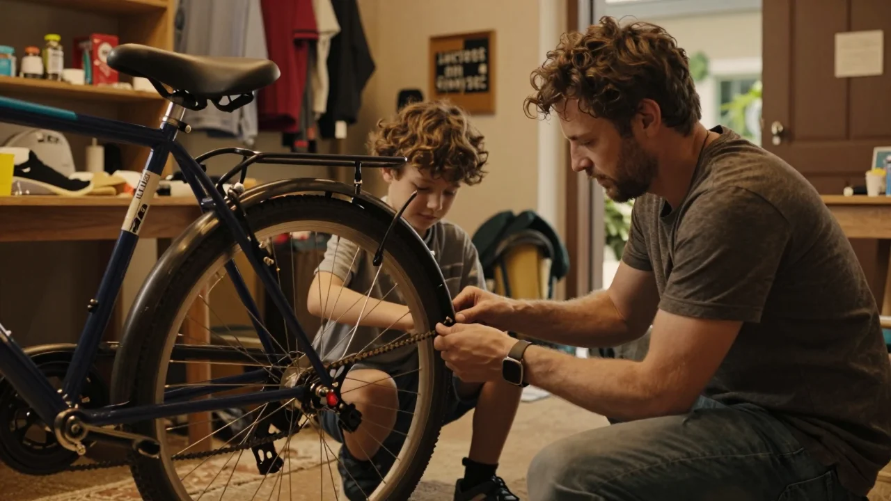 Machine à coudre Brother noire sur table blanche avec accessoires disposés - illustration 2