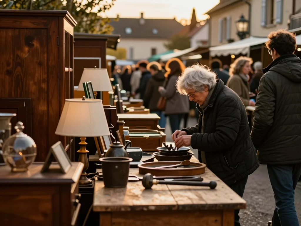 Livre ancien ouvert sur une table de travail avec loupe et papier sans acide - illustration 1