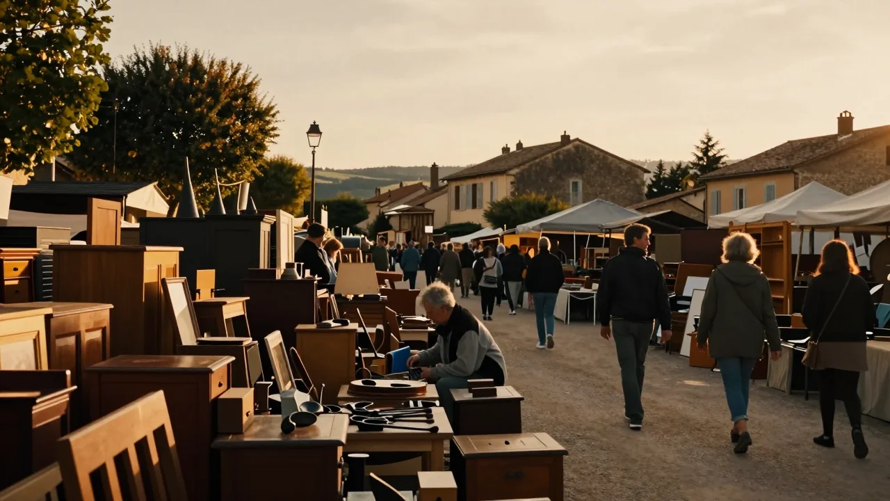 Livre ancien ouvert sur une table de travail avec loupe et papier sans acide - illustration 2