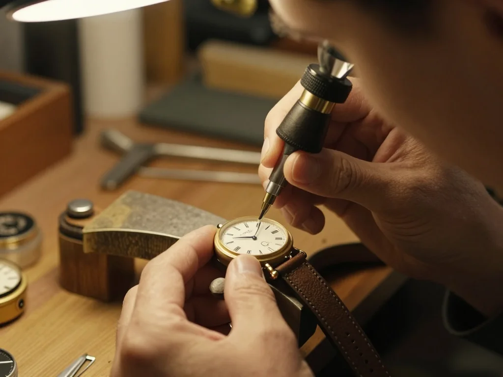 Machine à grains nettoyée sur drap blanc avec outils et notice technique - illustration 1