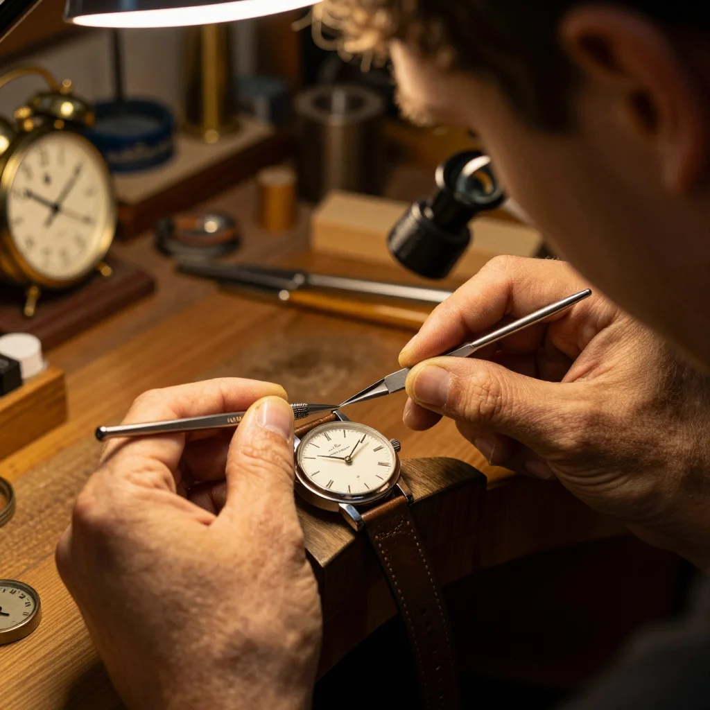 Machine à grains nettoyée sur drap blanc avec outils et notice technique - illustration 3