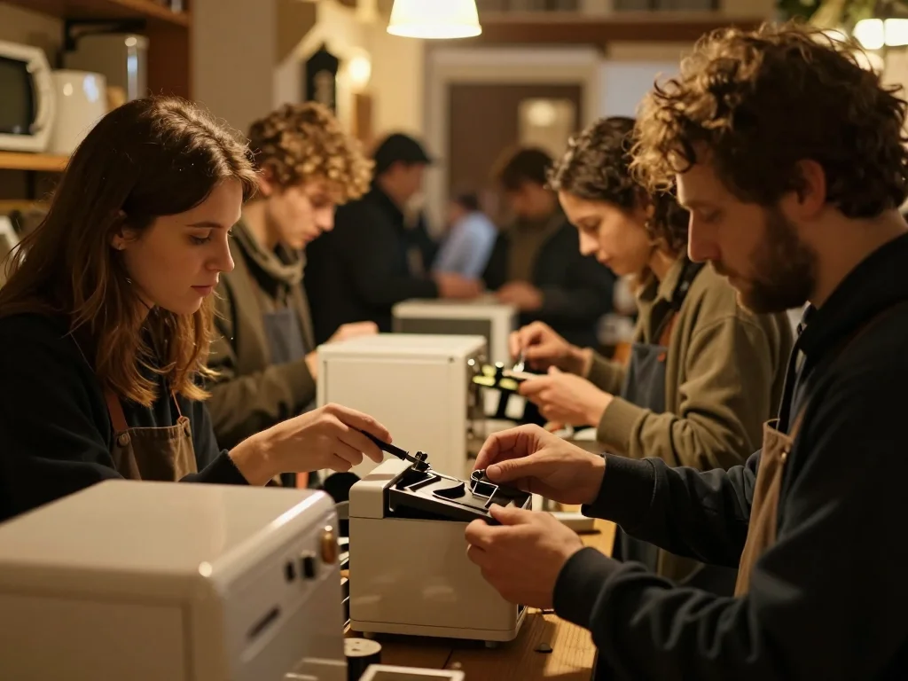 Vue rapprochée des coutures inférieures d'un canapé d'angle en tissu gris avec mesure de tension et lumière naturelle - illustration 1