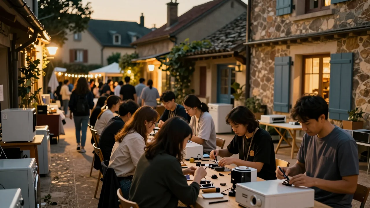 Vue rapprochée des coutures inférieures d'un canapé d'angle en tissu gris avec mesure de tension et lumière naturelle - illustration 2