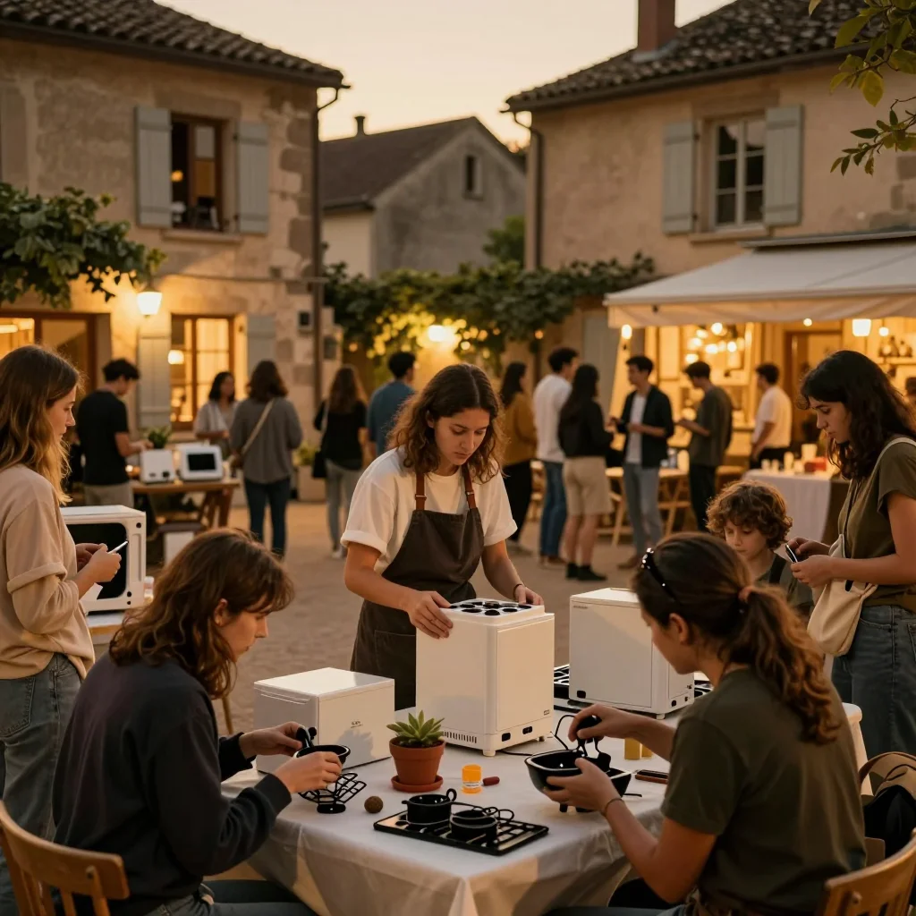 Vue rapprochée des coutures inférieures d'un canapé d'angle en tissu gris avec mesure de tension et lumière naturelle - illustration 3