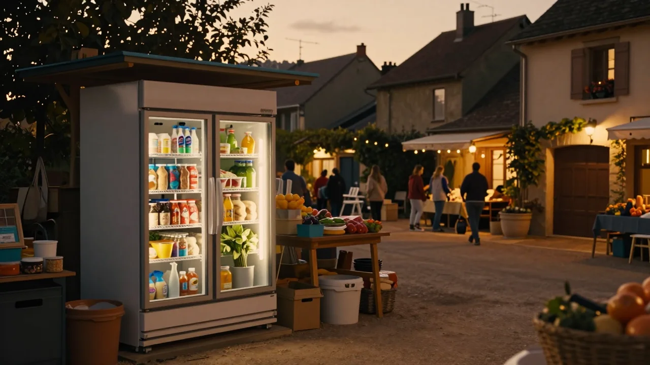 Inspection rapprochée des articulations en aluminium et des charnières d'une poussette double sur un sol en béton clair - illustration 2
