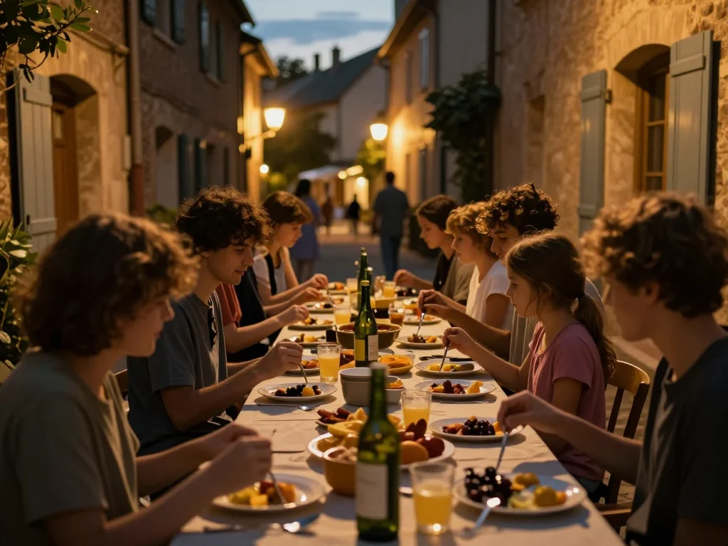 Main tenant un manuel automobile vintage ouvert sur une table de travail avec une règle et des outils de reliure - illustration 1