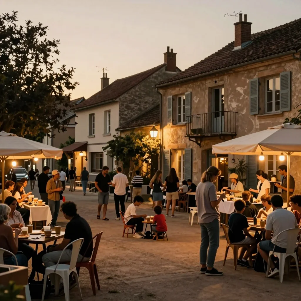 Main tenant un manuel automobile vintage ouvert sur une table de travail avec une règle et des outils de reliure - illustration 3