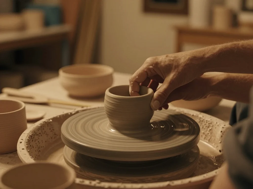 Casse-tête en bois ancien partiellement démonté sur une table avec pièces manquantes visibles et règle graduée - illustration 1