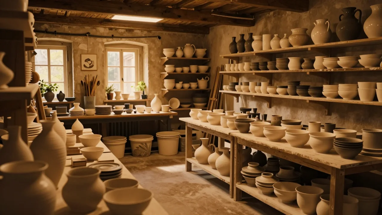 Casse-tête en bois ancien partiellement démonté sur une table avec pièces manquantes visibles et règle graduée - illustration 2