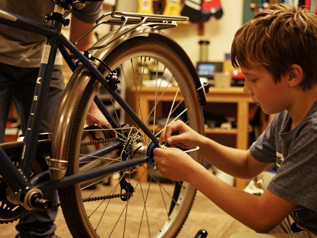 Suspension en rotin posée sur une table en bois clair, photographiée à la lumière naturelle pour montrer les détails du tressage - illustration 1