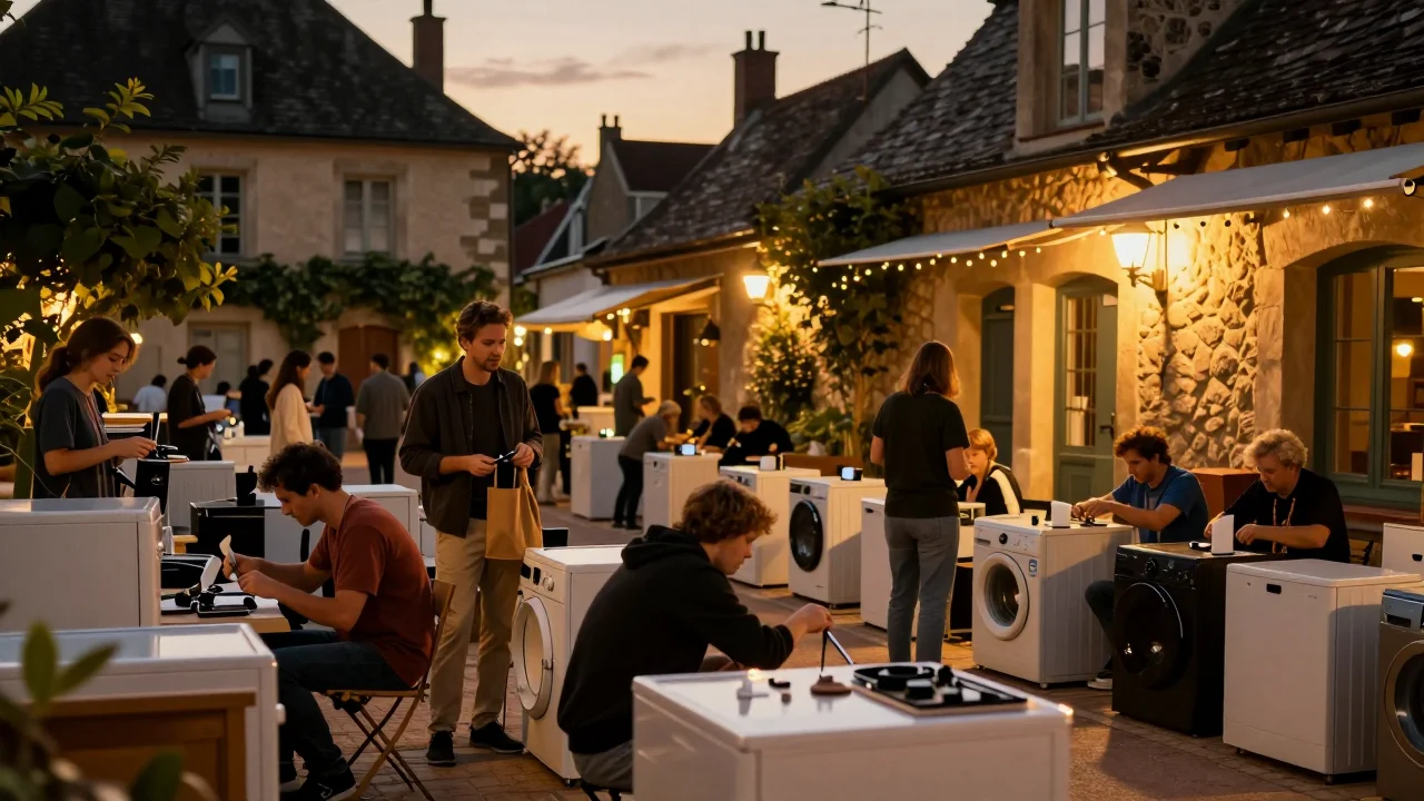 Cartable en cuir marron posé sur une table en bois clair avec brosse souple et chiffon microfibre, lumière naturelle de fenêtre - illustration 2