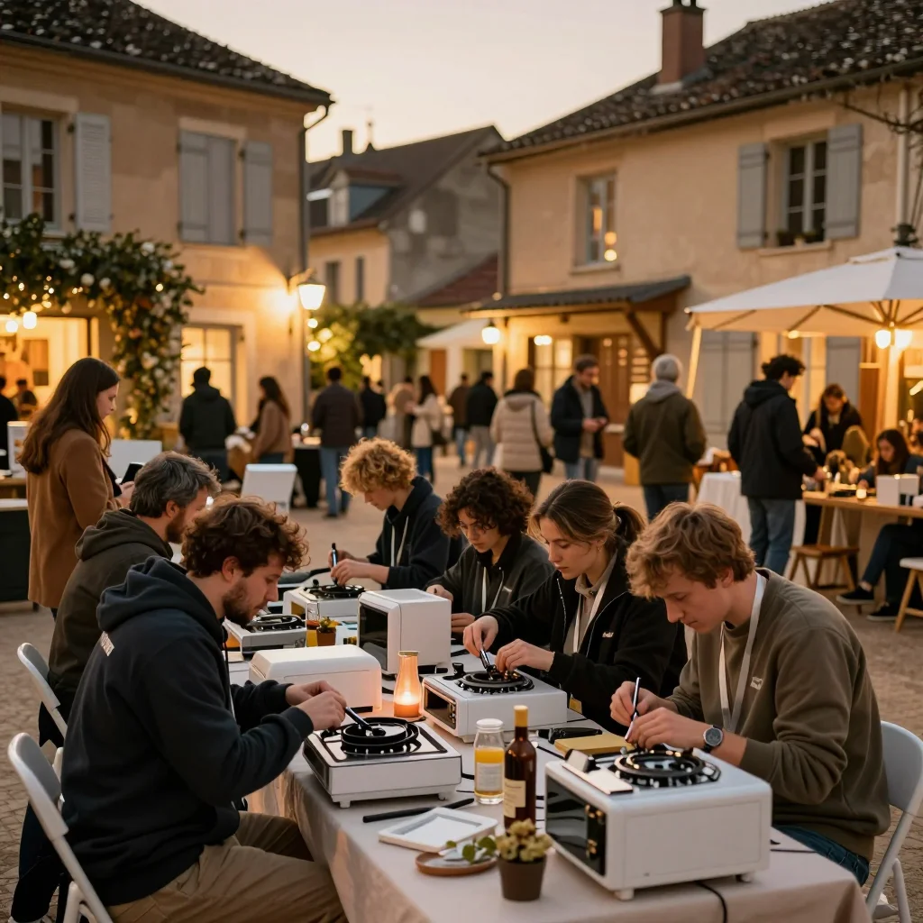 Cartable en cuir marron posé sur une table en bois clair avec brosse souple et chiffon microfibre, lumière naturelle de fenêtre - illustration 3