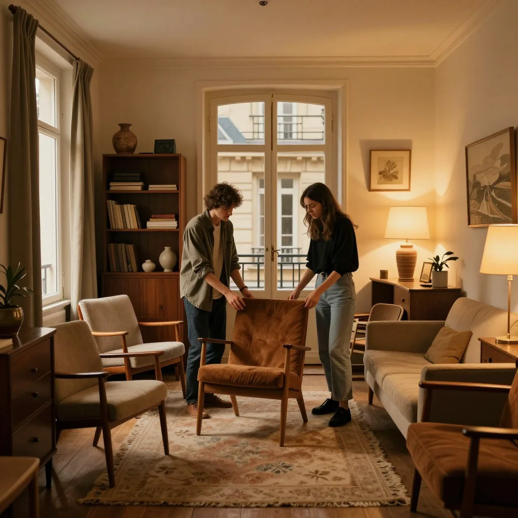 Casque de réalité virtuelle posé sur une table avec une lampe torche et des gants en microfibre pour inspection - illustration 3