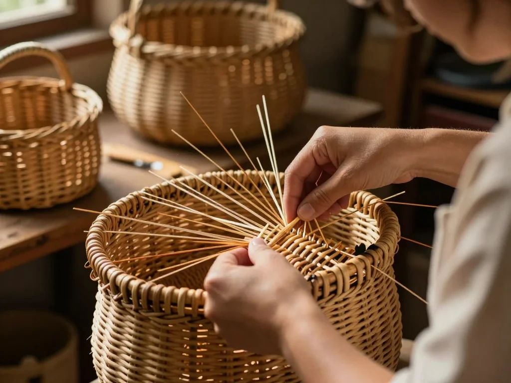 Objectif Nikkor reflex 80-200mm posé sur une table de travail avec lampe torche et chiffon microfibre - illustration 1