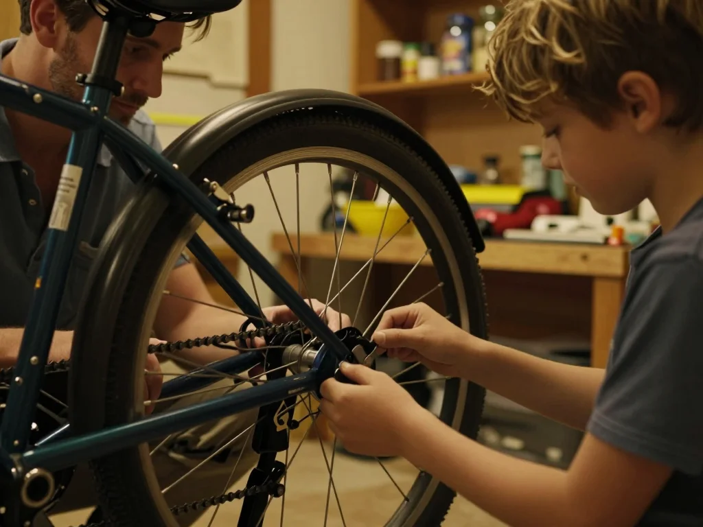 Gros plan sur un joint en silicone noir posé à côté d'un réservoir métallique de table à repasser thermique sous éclairage naturel. - illustration 1