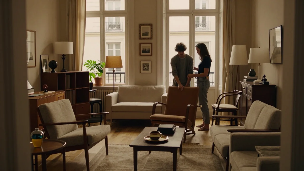 Valise cabine d'occasion posée sur un sol clair avec télescope sorti et roulettes visibles - illustration 2