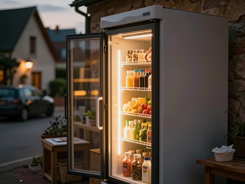 Accordéon diatonique d'occasion posé sur une table en bois avec règle métrique et lumière naturelle - illustration 1