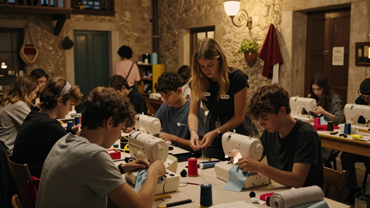 Table en chêne massif mesurée avec règle et ruban adhésif, prête pour l'emballage - illustration 2
