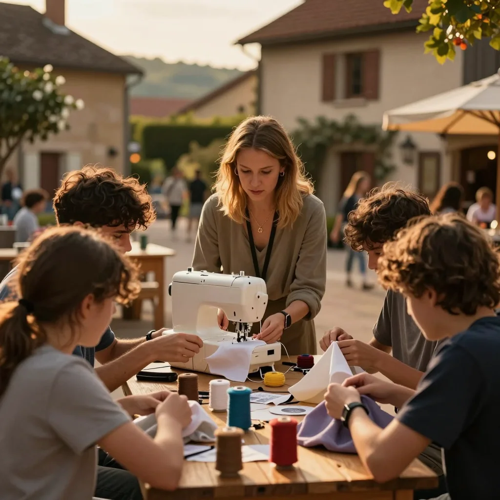 Table en chêne massif mesurée avec règle et ruban adhésif, prête pour l'emballage - illustration 3