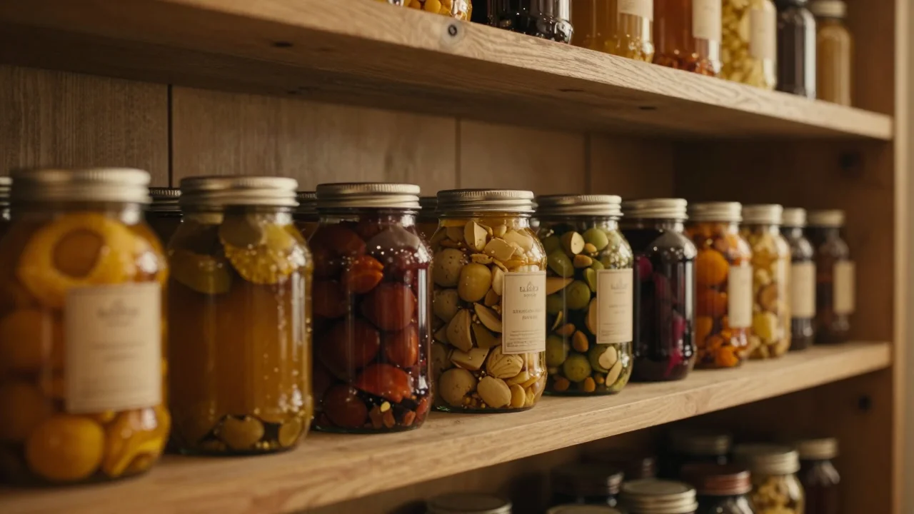 Paire de chaussures de randonnée en cuir pleine fleur avec semelle Vibram, posée sur fond neutre pour une vente en ligne - illustration 2