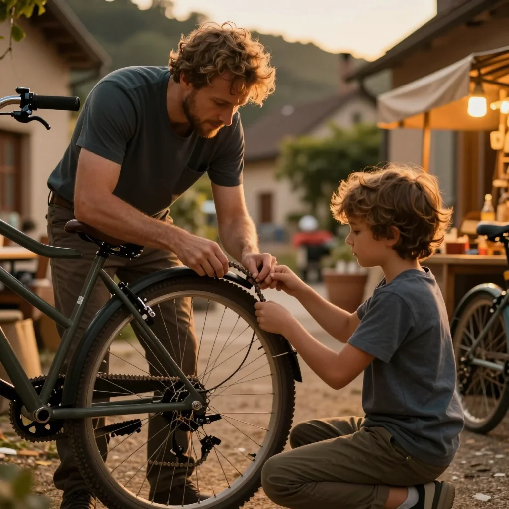 Lot d'outils de menuiserie anciens avec chanfreins inspectés et poignées en bois sur établi - illustration 3
