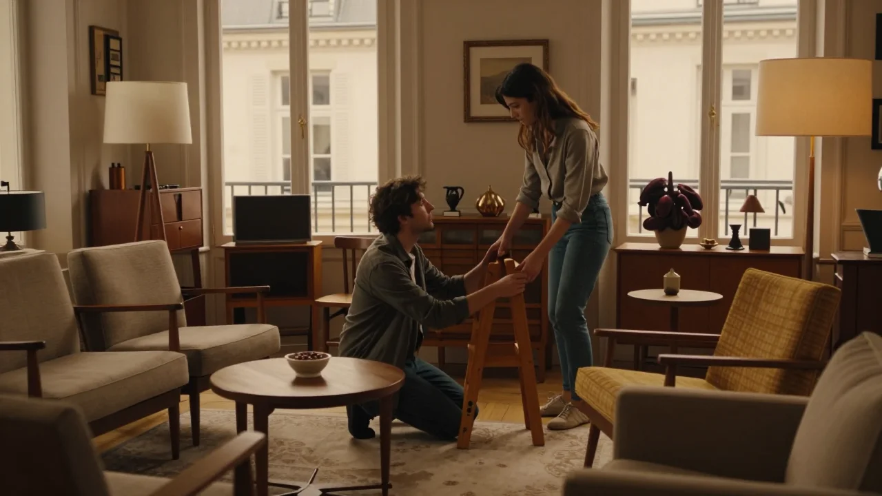 Cocotte en fonte avec revêtement huile de lin brillant et balance de cuisine à côté - illustration 2