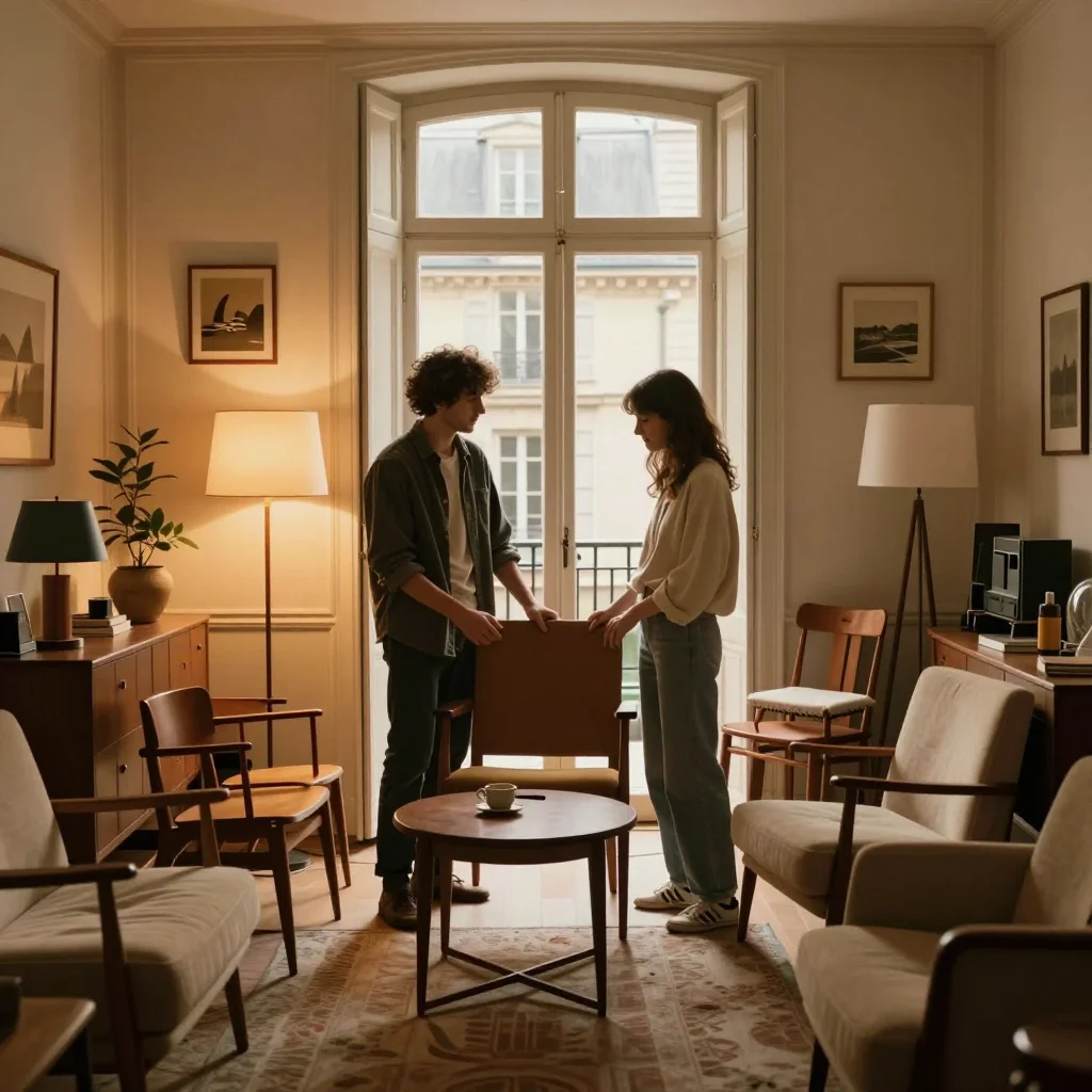 Cocotte en fonte avec revêtement huile de lin brillant et balance de cuisine à côté - illustration 3