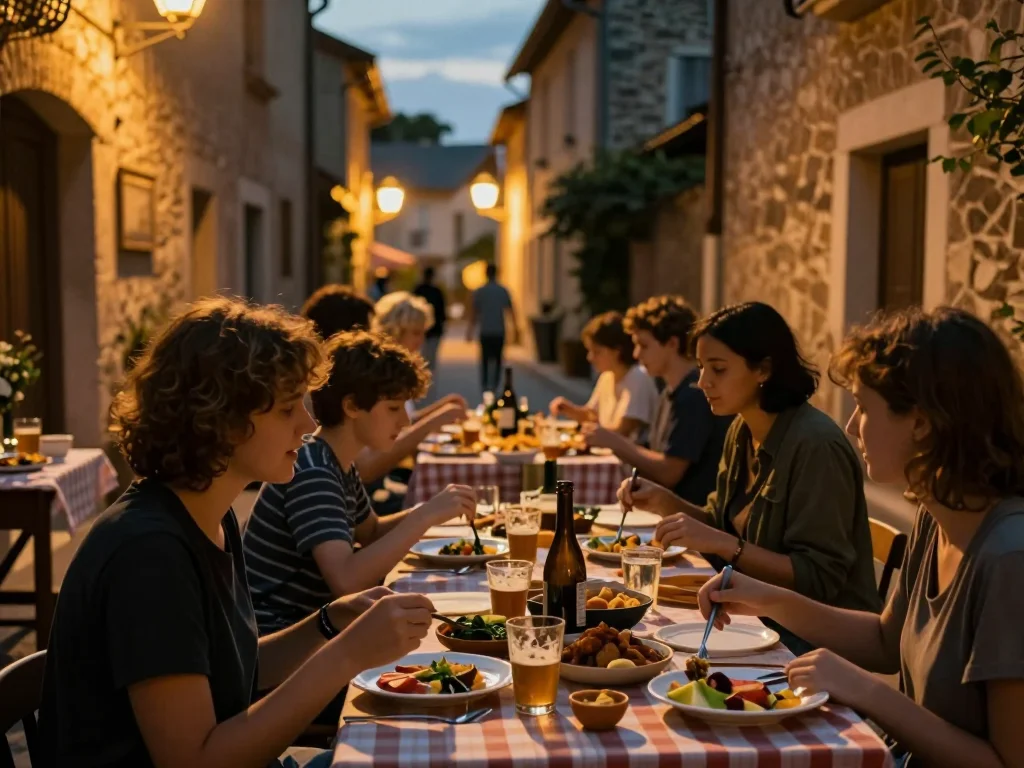 Sac de trekking d'occasion posé sur une table en bois avec lampe et règle millimétrique pour inspection des sangles - illustration 1