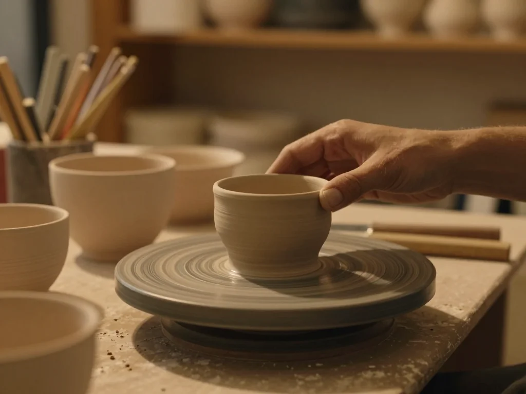 Casque audio vintage posé sur une table en bois, coussinets mesurés et patine visible sous lumière naturelle - illustration 1